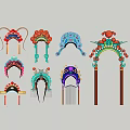 Peking Opera Mask Themed Colorful Decorative Hanging Ornaments With Traditional Patterns