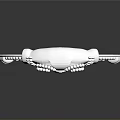Silver Decorative Circular Clothing Accessory with Intricate Floral Patterns and Ornate Design