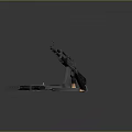 Tactical Modern Assault Rifle With Magazines Clips And Gear Layout