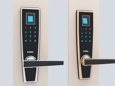 Smart KABA Door Locks With Fingerprint Keypad Designs 3d model