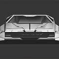 Futuristic Silver Concept Car With Streamlined Design Transparent Roof And Geometric Lines