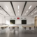 Modern Classroom High School Standard Classroom 3d model