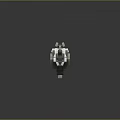 3D Rendered Pixel Style Weapon With Geometric Shapes Multicolor Design And Reflective Surface
