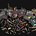 Various Bullets Weapons Ammunition Propellant Bullets 3d model