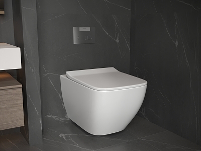 Modern wall-mounted toilet 3d model