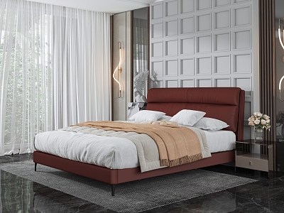 Italian Leather Bed model