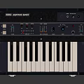 Professional Electronic Keyboard Synthesizer With Black Case Control Panel Knobs And Piano Keys
