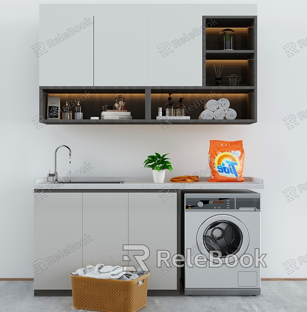 Modern Washing Machine Cabinet Washing Machine Storage Cabinet model