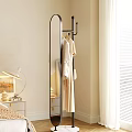 Modern Stylish Hanger With Mirror Hanging Light Clothes In Bedroom Corner