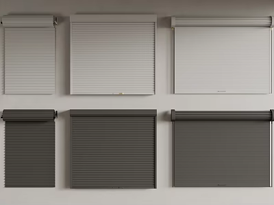 Various Colored Window Blinds In Different Styles For Home Interior Use 3d model