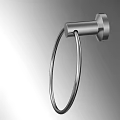 Sleek Modern Stainless Steel Towel Ring With Circular Design Wall Mounted Bathroom Accessory