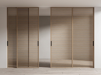 Modern sliding door grille sliding door sliding door 3d model