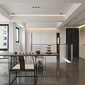 Modern Living Dining Room Interior Design With Open Layout Sofa And Dining Table