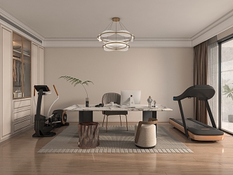 Modern study 3d model