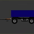 Blue Automotive Trailer Body Parts With Heavy Duty Wheels And Durable Design