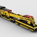 Lego toy crane engineering truck construction machinery construction 3d model