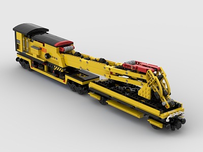 Lego toy crane engineering truck construction machinery construction 3d model