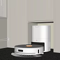 Daily Electrical Appliances Robot Vacuum And Humidifier In Modern White Cabinets Room 3d model