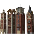 Ancient Architecture Historic Towers with Spires Domes and Diverse Styles