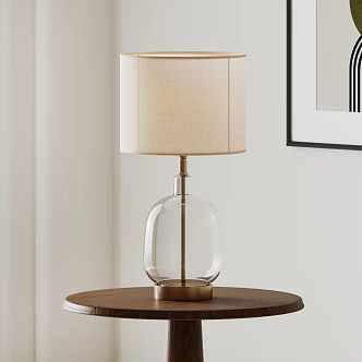 modern table lamp glass table lamp 3d model