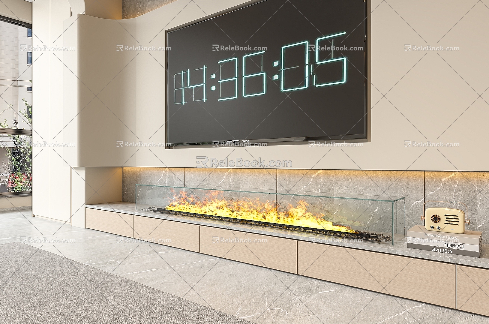 Modern Fireplace Fireplace Electronic Fireplace Stove 3d model