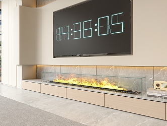 Modern Fireplace Electronic Fireplace Stove 3d model