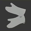 White Textured Kitchen Oven Mitts For Heat Resistant Cooking Use