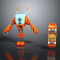 Robot Assistant Small Robot Butler Robot Butler Figure Game Figure 3d model