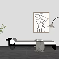 Modern Sofa Bench 3d model