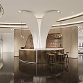 Bright Modern Luxury Sales Office Lobby With High Ceiling Art Glass Chandelier And Property