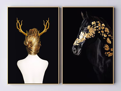 Modern Animal Painting Decorative Painting 3d model Modern Animal Painting Decorative Painting 3d model