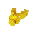 Yellow Mechanical Component With Metal Clamping Structure And Industrial Design 3d model