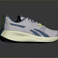 Stylish White And Teal Mesh Upper Sneakers With White Sole And Yellow Lace Details