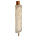 Elegant Modern Rectangular Wall Lamps With Ivory Marble Finish And Gold Metal Frames 3d model