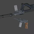 Rifle submachine gun 3d model