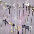 Cold Weapon Magic Weapon Game Props 3d model