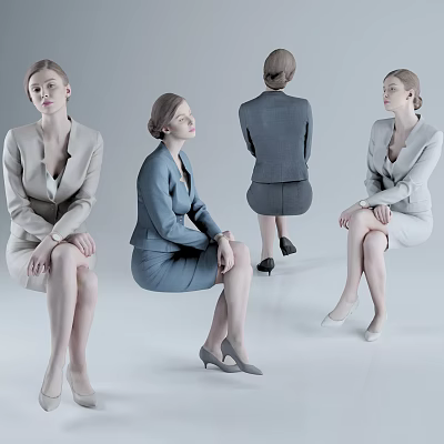 modern woman sitting posture lady figure 3d model modern woman sitting posture lady figure 3d model