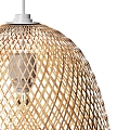 Modern chandelier bamboo wicker lamp decoration 3d model