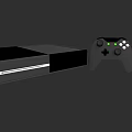 Modern Black Game Console With Wireless Controller For Home Gaming Entertainment
