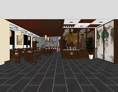 Hot pot shop 3d model