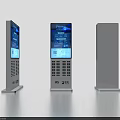 Modern Electric Vehicle Charging Station With Digital Display And White Exterior Units