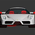 White Sports Car With Red Interior Sleek Aerodynamic Design And Red Accent Wheels