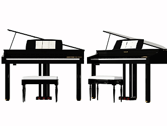 Modern Piano Music Equipment 3d model