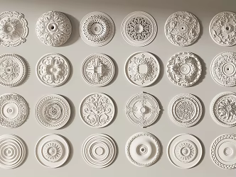 Jianou Carved Gypsum Carved Combination 3d model