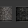 Decorative Cylindrical Stools With White Top And Stone Tile Sides In Brown Black Gray