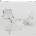 Transparent Modern Leisure Chairs With Sleek Acrylic Design And Contemporary Style