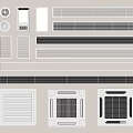 Various Air Conditioner Vent Designs Including Grilles Slots And Built In Styles