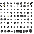 Assorted Hardware Tools Display With Screws Bolts Nuts Washers And Metal Fasteners 3d model