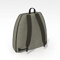Textured Gray Backpack with Black Trim Front Pocket Zipper and Top Handle for Daily Use