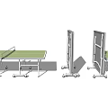Sports Equipment Portable Ping Pong Table With Green Tabletop And Movable Wheels